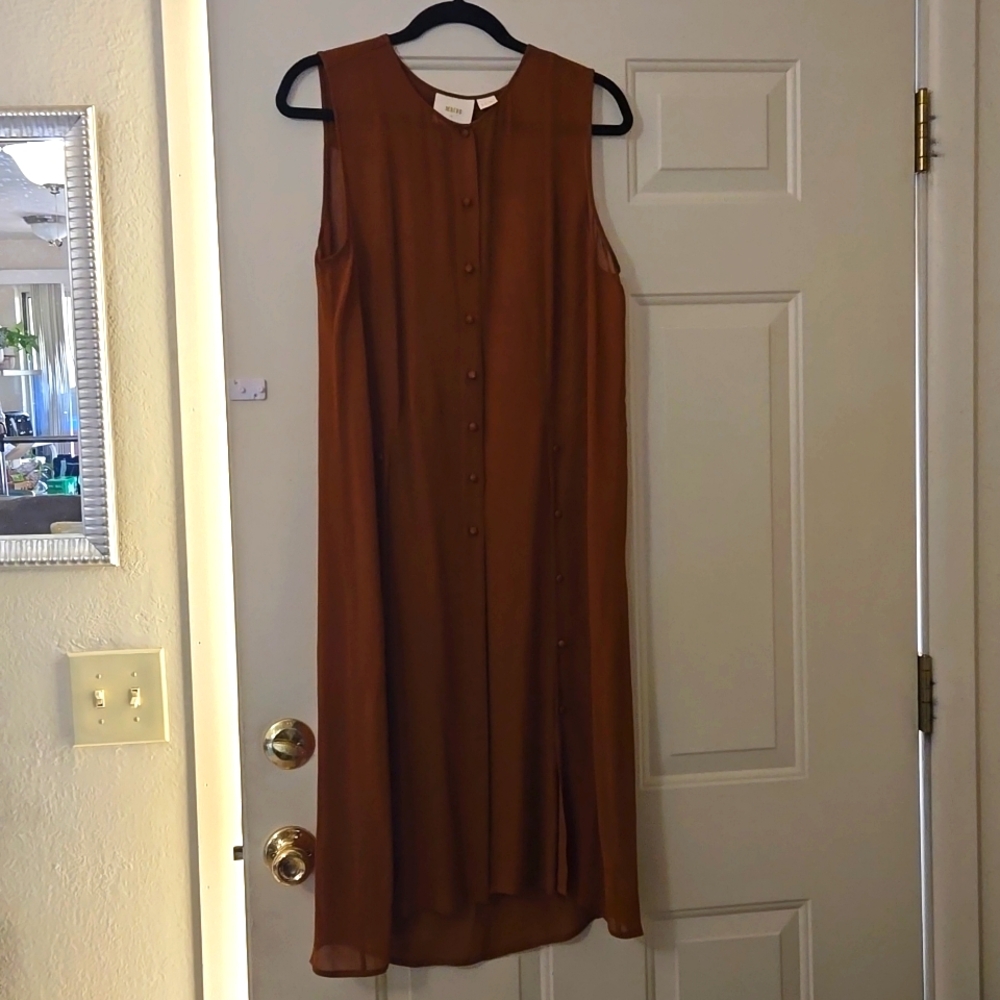 Maeve by Anthropologie sheer sleeveless button-down vest/cardigan - size US 12